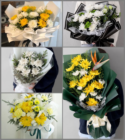 湖北潜江市高场原种场白事花束代送